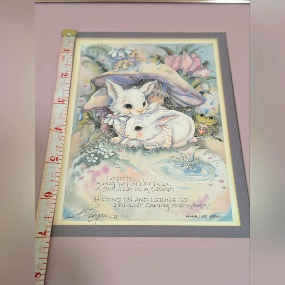 EUC•Signed 1992 Vintage Jody Bergsma Framed Art Print 4481 of 7500